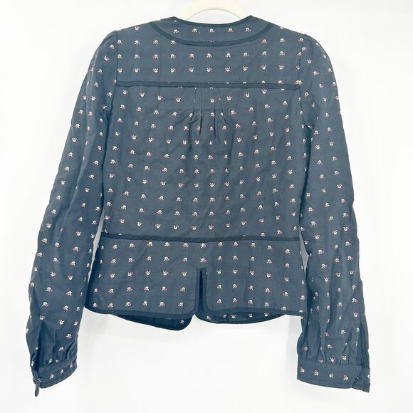 See By Chloe Womens Geometric Embroidered Wool Blend Button Down Jacket Size 6 - Picture 9 of 9